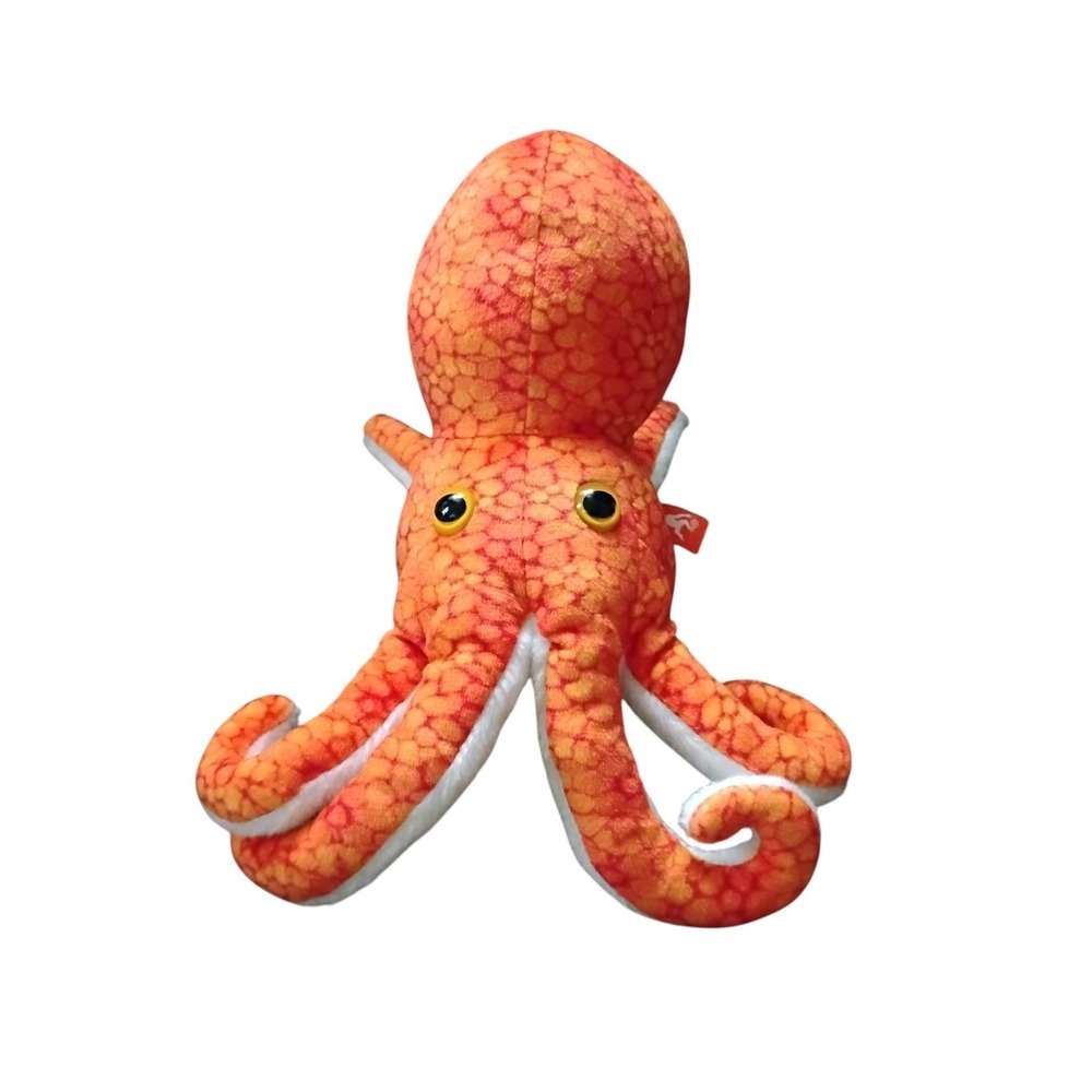 Wild Republic Orange Octopus Plush Wrist Slap Bracelet Hugger Toy